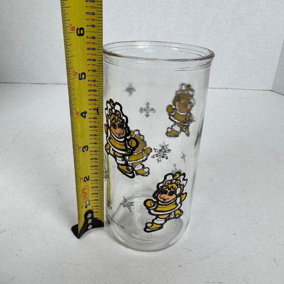Vintage 1989 Muppets Baby Miss Piggy Drinking Glass Henson Associates - Picture 9 of 9